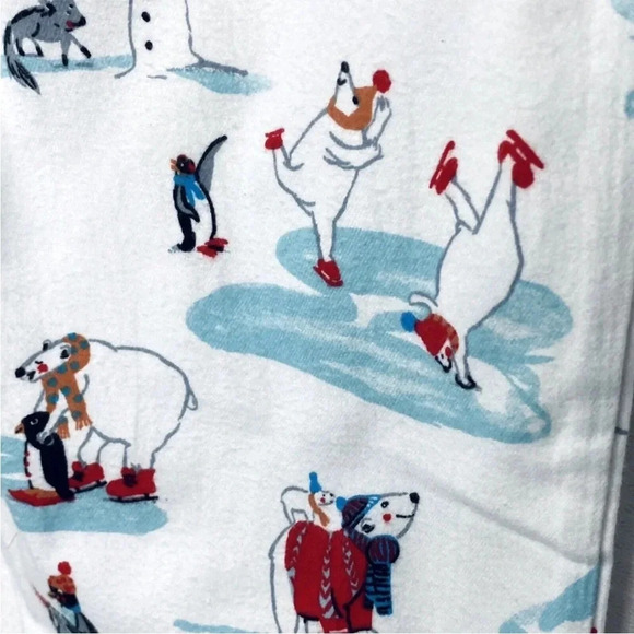 NEW Company Store Mens Pajamas Medium Flannel Thermal Snowman Bear Dad Gift PJs - Picture 14 of 15